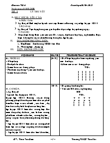 Giáo án Thể dục Lớp 6 - Bản đẹp 3 cột - Năm học 2010-2011