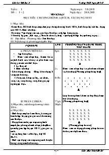 Giáo án Thể dục Lớp 6 - Bản đẹp 3 cột - Trần Hữu Sự