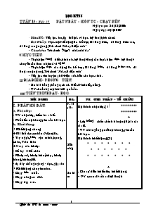 Giáo án Thể dục Lớp 6 - Chương trình học kì II - Năm học 2008-2009