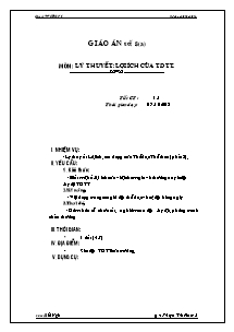 Giáo án Thể dục Lớp 6 - Tiết 15 - Năm học 2013-2014