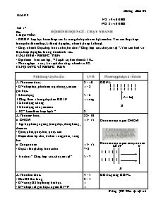 Giáo án Thể dục Lớp 6 - Tiết 17: Đội hình đội ngũ - Chạy nhanh - Khổng Minh Tú