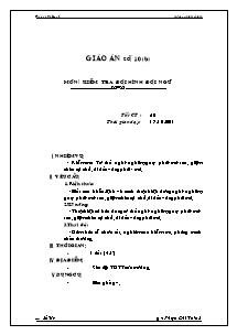 Giáo án Thể dục Lớp 6 - Tiết 20: Kiểm tra Đội hình đội ngũ - Năm học 2011-2012 - Phạm Chí Tâm