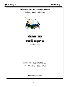 Giáo án Thể dục Lớp 6 - Tiết 23: Trần Thị Thuận - Năm học 2009-2010 - Trần Thị Thuận