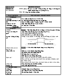 Giáo án Thể dục Lớp 6 - Tiết 25 đến 28 - Năm học 2010-2011