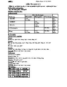 Giáo án Thể dục Lớp 6 - Tiết 34: Kiểm tra học kì 1 - Năm học 2009-2010