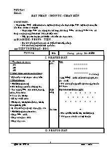 Giáo án Thể dục Lớp 6 - Tiết 37: Bật nhảy - Môn TC - Chạy bền - Năm học 2009-2010