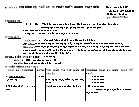 Giáo án Thể dục Lớp 6 - Tiết 5: Đội hình đội ngũ - Bài Thể dục phát triển chung - Chạy bền - Năm học 2009-2010 - Phan Hồ Bảo