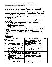 Kế hoạch giảng dạy môn Thể dục Lớp 6