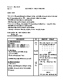 Giáo án Khối 6 - Tuần 22 - Bản đẹp 3 cột