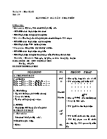 Giáo án Khối 6 - Tuần 30 - Bản đẹp 3 cột