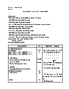 Giáo án Khối 6 - Tuần 31 - Bản đẹp 3 cột