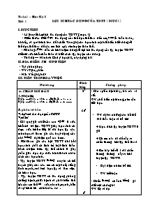 Giáo án Lớp 6 - Tuần 1 - Bản đẹp 3 cột