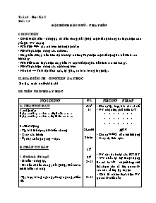 Giáo án Lớp 6 - Tuần 8 - Bản đẹp 3 cột