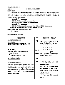 Giáo án Lớp 6 - Tuần 9 - Bản đẹp 3 cột