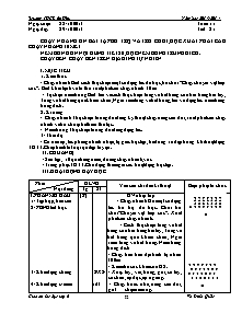 Giáo án môn Thể dục 6 - Tiết 21+22 - Năm học 2013-2014 - Võ Đình Quốc