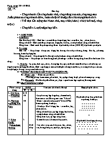 Giáo án môn Thể dục 7 - Tiết 19+20 - Bản đẹp 5 cột