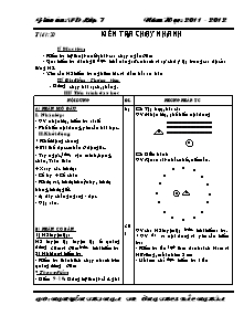 Giáo án môn Thể dục 7 - Tiết 20 đến 23 - Năm học 2011-2012