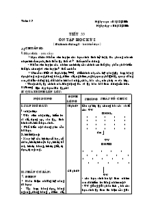 Giáo án môn Thể dục Khối 6 - Tiết 33: Ôn tập học kì 1 (Đội hình đội ngũ - Bài thể dục)