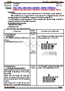 Giáo án môn Thể dục Khối 7 - Bản đẹp 3 cột - Nguyễn Ngọc Sơn