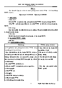 Giáo án môn Thể dục Khối 7 - Chương trình học kì 1 - Năm học 2010-2011 - Cao Văn Lương