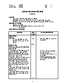 Giáo án môn Thể dục Lớp 6 - Chương trình học kì 1 - Năm học 2009-2010