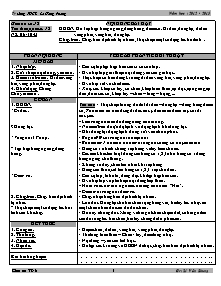 Giáo án Thể dục 6 - Tiết 15+16 - Năm học 2013-2014