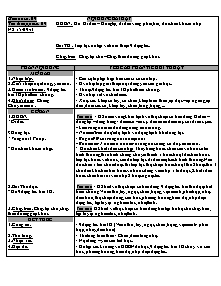 Giáo án Thể dục 6 - Tiết 9+10 - Năm học 2013-2014