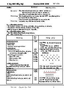 Giáo án Thể dục 7 - Tiết 43+44 - Bản đẹp 3 cột - Nguyễn Trung Thành