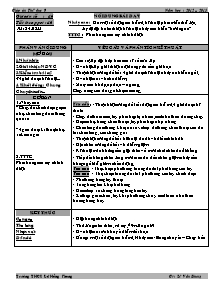 Giáo án Thể dục 9 - Tiết 46+47 - Năm học 2012-2013 - Lê Văn Phụng