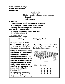 Giáo án Thể dục Khối 6 - Bản đẹp 2 cột - Trường THCS Xuân Hòa