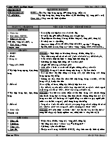 Giáo án Thể dục Khối 6 - Tiết 19+20 - Năm học 2013-2014 - Trần Đăng Khoa