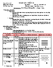 Giáo án Thể dục Khối 6 - Tiết 24: Tự chọn Bóng đá - Chạy bền - Trường THCS Phú Hội