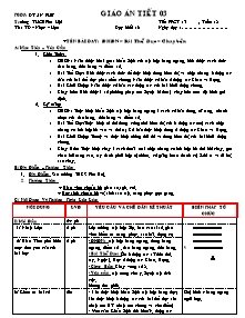 Giáo án Thể dục Khối 6 - Tiết 3: Đội hình đội ngũ - Bài thể dục - Chạy bền - Trường THCS Phú Hội