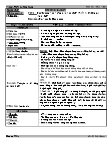 Giáo án Thể dục Khối 6 - Tiết 31+32 - Năm học 2011-2012 - Lê Văn Phụng