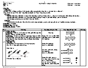 Giáo án Thể dục Khối 6 - Tiết 41: Bật nhảy - Chạy nhanh - Năm học 2009-2010 - Trần Ngọc Thiện