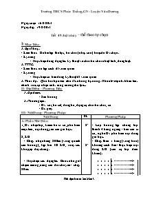 Giáo án Thể dục Khối 6 - Tiết 49+50 - Năm học 2012-2013 - Luyện Văn Dương