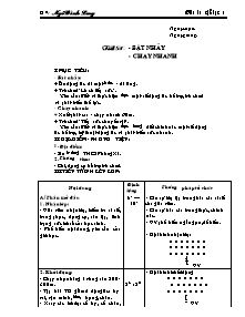 Giáo án Thể dục Khối 6 - Tiết 51 đến 62 - Ngô Đình Long