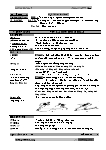 Giáo án Thể dục Khối 6 - Tiết 7+8 - Năm học 2013-2014 - Trần Đăng Khoa