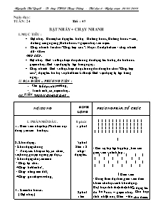 Giáo án Thể dục Khối 6 - Tuần 24 - Năm học 2009-2010 - Nguyễn Thế Quyết