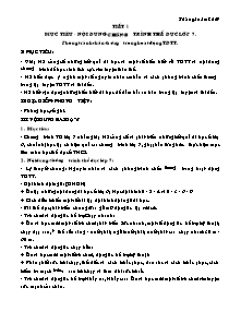 Giáo án Thể dục Khối 7 - Bản đẹp 3 cột - Năm học 2009-2010