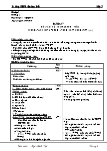 Giáo án Thể dục Khối 7 - Chương trình cả năm - Năm học 2013-2014 - Ngô Minh Việt