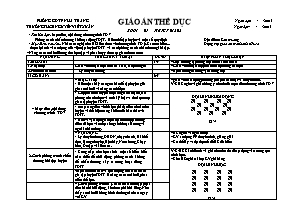 Giáo án Thể dục Khối 7 - Chương trình học cả năm - Trường THCS Nguyễn Viết Xuân