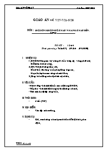 Giáo án Thể dục Khối 7 - Tiết 13+14: Đội hình đội ngũ; Chạy nhanh; Chạy bền - Năm học 2009-2010 - Trần Tấn Đạt