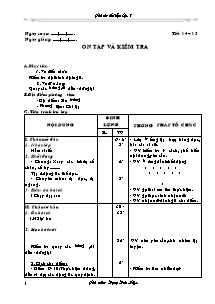 Giáo án Thể dục Khối 7 - Tiết 14+15: Ôn tập và kiểm tra - Đặng Đức Hiệp
