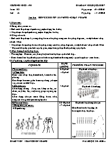 Giáo án Thể dục Khối 7 - Tiết 16: Bóng chuyền mini - Chạy nhanh - Năm học 2010-2011