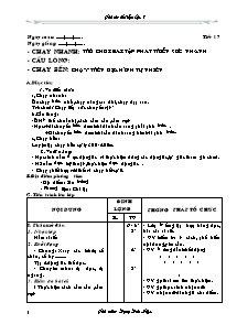 Giáo án Thể dục Khối 7 - Tiết 17: Chạy nhanh; Cầu lông; Chạy bền - Đặng Đức Hiệp