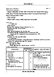 Giáo án Thể dục Khối 7 - Tiết 19: Chạy nhanh; Cầu lông; Chạy bền - Đặng Đức Hiệp