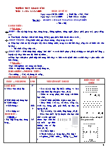 Giáo án Thể dục Khối 7 - Tiết 2: ĐHĐN; Chạy nhanh; Chạy bền - Trường THCS Khánh Bình