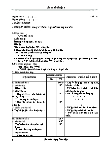 Giáo án Thể dục Khối 7 - Tiết 26: Cầu lông - Chạy bền (Chạy trên địa hình tự nhiên) - Đặng Đức Hiệp