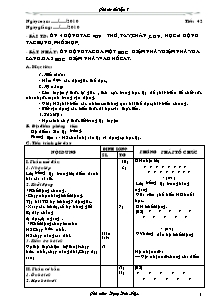 Giáo án Thể dục Khối 7 - Tiết 42: Bài thể dục; Bật nhảy - Năm học 2010-2011